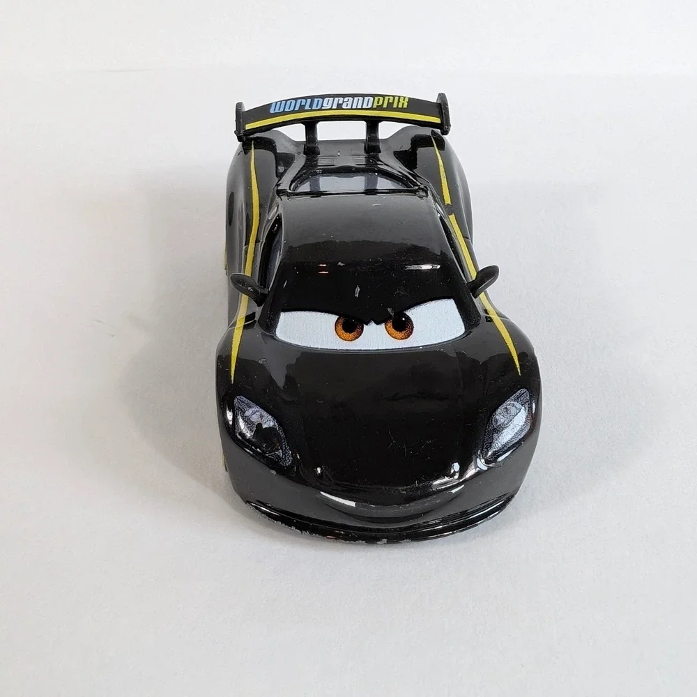 Disney Pixar Cars Mattel Lewis Hamilton World Grand Prix Diecast Black Toy Car